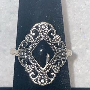 Black and Silver Statement Ring